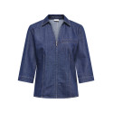 JDY Sally Denim Skjorte - Dark Blue Denim