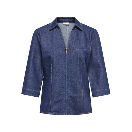 JDY Sally Denim Skjorte - Dark Blue Denim