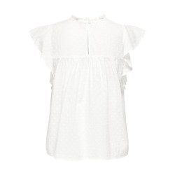 ONLY Katti S/S Dobby Top - Cloud Dancer