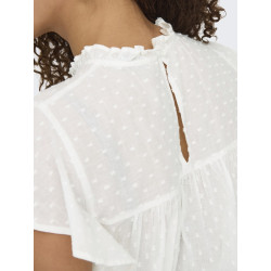 ONLY Katti S/S Dobby Top - Cloud Dancer
