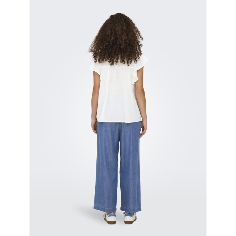 ONLY Katti S/S Dobby Top - Cloud Dancer