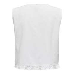 ONLY Jakiri Hør Vest - Bright White