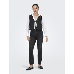 ONLY Jakiri Hør Vest - Sort