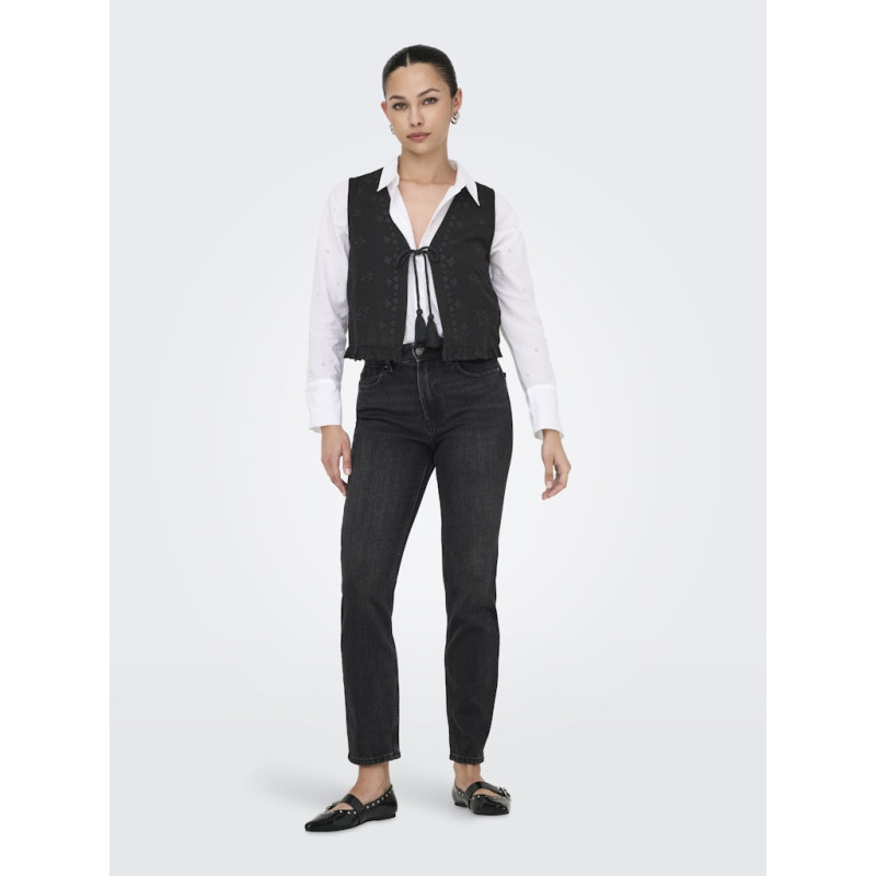 ONLY Jakiri Hør Vest - Sort