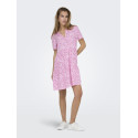 ONLY Zally S/S Thea Kjole - Fuchsia Pink / Ranch Flowers