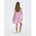 ONLY Zally S/S Thea Kjole - Fuchsia Pink / Ranch Flowers