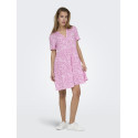 ONLY Zally S/S Thea Kjole - Fuchsia Pink / Ranch Flowers