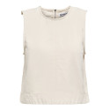 ONLY Dorsi S/L Denim Top - Ecru