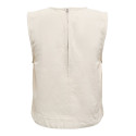 ONLY Dorsi S/L Denim Top - Ecru