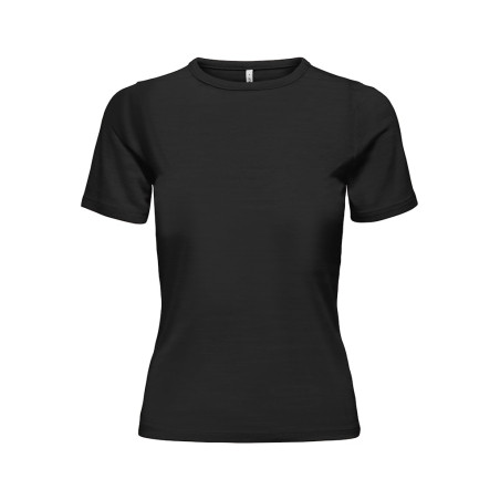 ONLY Elli Rib T-shirt - Sort