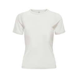 ONLY Elli Rib T-shirt - Cloud Dancer