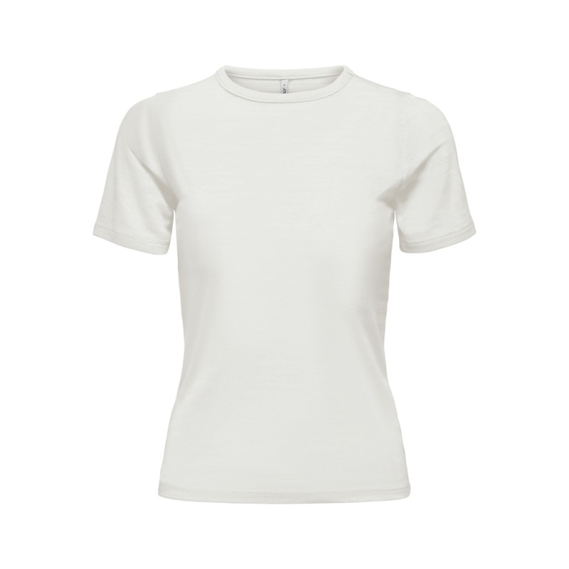 ONLY Elli Rib T-shirt - Cloud Dancer