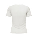 ONLY Elli Rib T-shirt - Cloud Dancer