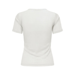 ONLY Elli Rib T-shirt - Cloud Dancer