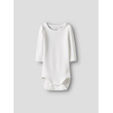 NAME IT BABY Fallon L/S Bodystocking - Bright White