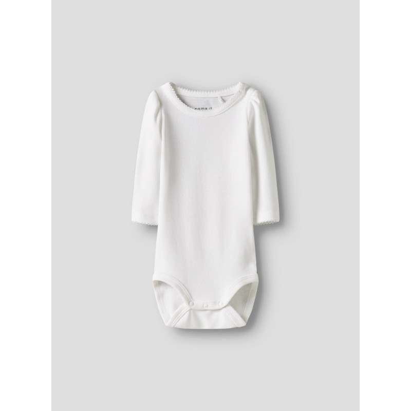 NAME IT BABY Fallon L/S Bodystocking - Bright White
