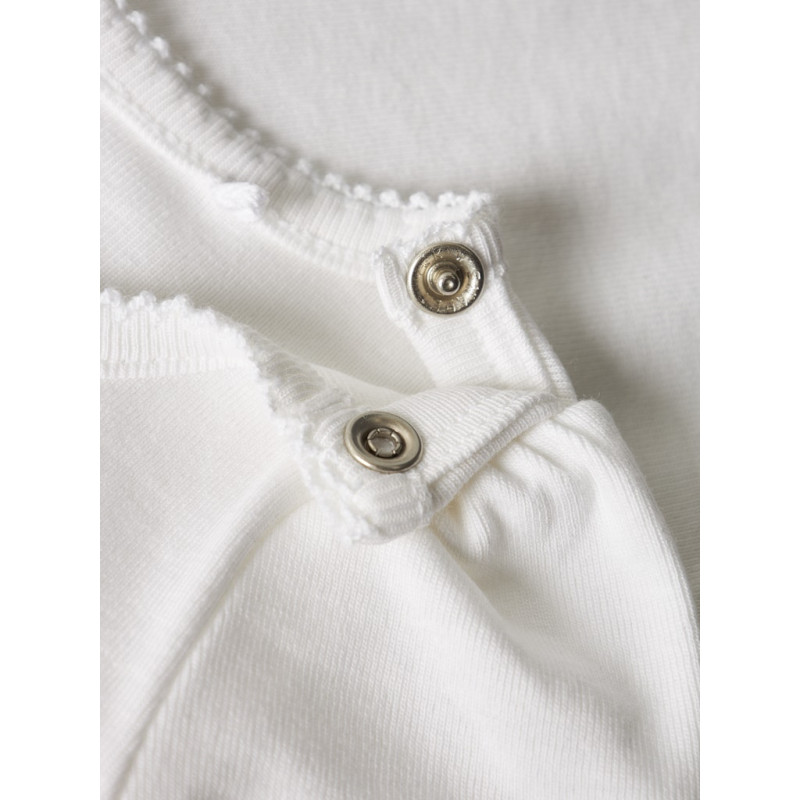 NAME IT BABY Fallon L/S Bodystocking - Bright White