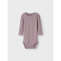 NAME IT BABY Fallon L/S Bodystocking - Elderberry