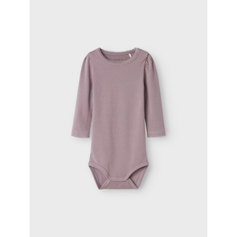 NAME IT BABY Fallon L/S Bodystocking - Elderberry