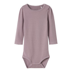 NAME IT BABY Fallon L/S Bodystocking - Elderberry