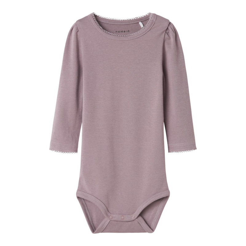 NAME IT BABY Fallon L/S Bodystocking - Elderberry