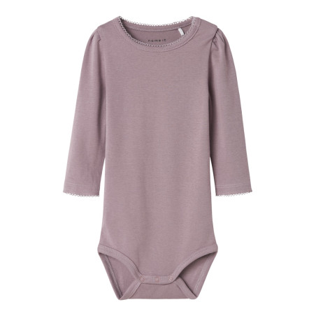 NAME IT BABY Fallon L/S Bodystocking - Elderberry