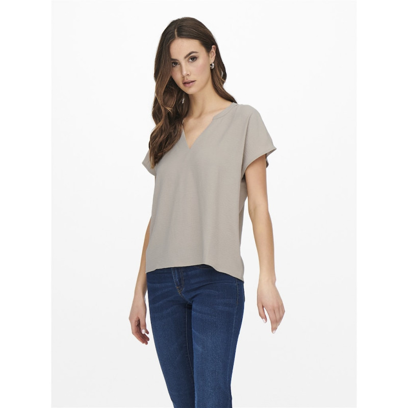 JDY Lion S/S Top - Chateau Gray