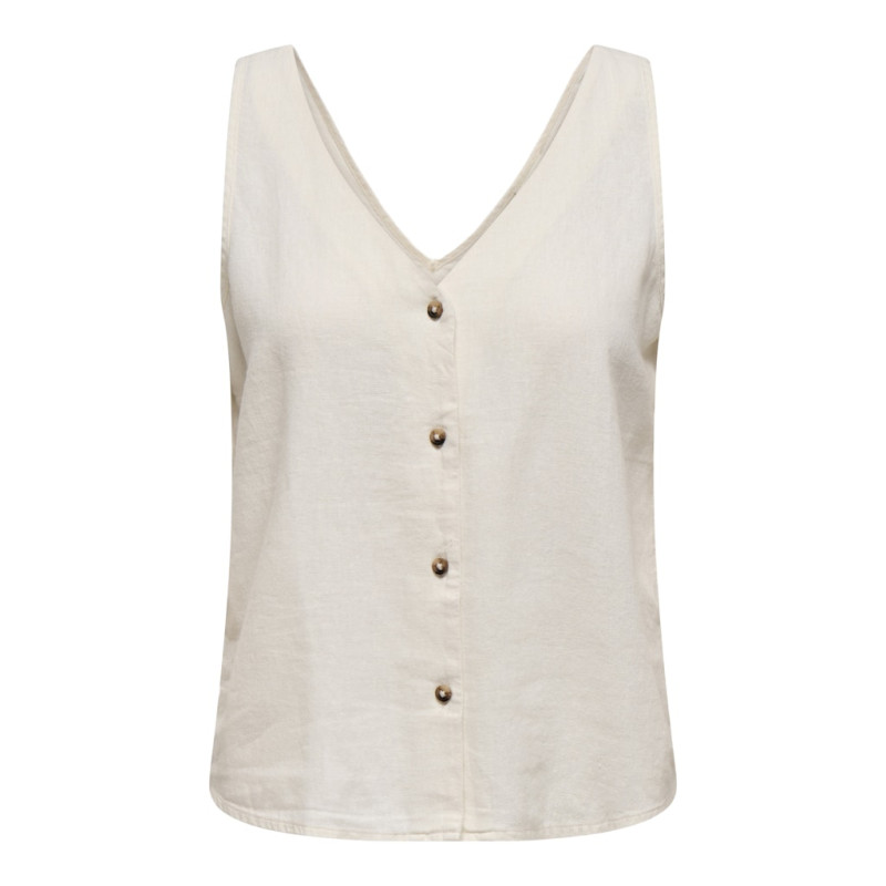 JDY Say S/L Hør Top - Snow White