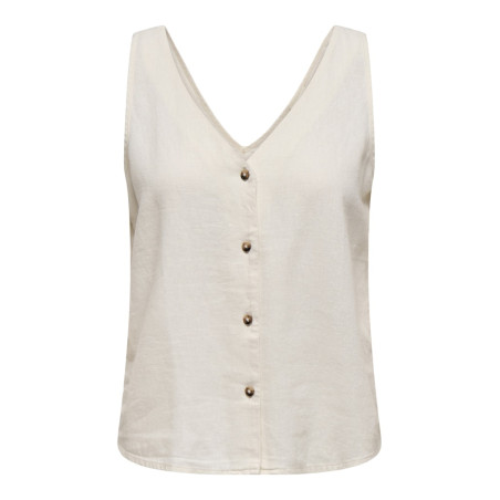 JDY Say S/L Hør Top - Snow White