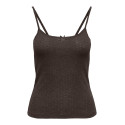 ONLY Kalli S/L Rib Top - Coffee Bean