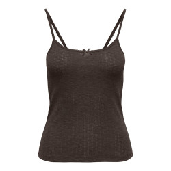 ONLY Kalli S/L Rib Top - Coffee Bean
