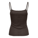 ONLY Kalli S/L Rib Top - Coffee Bean