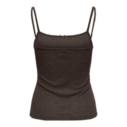 ONLY Kalli S/L Rib Top - Coffee Bean