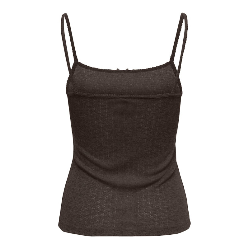 ONLY Kalli S/L Rib Top - Coffee Bean