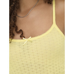 ONLY Kalli S/L Rib Top - Lemon Meringue