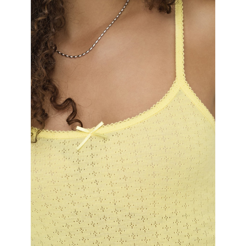 ONLY Kalli S/L Rib Top - Lemon Meringue