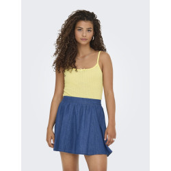 ONLY Kalli S/L Rib Top - Lemon Meringue