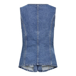 ONLY Giulina Denim Vest - Medium Blue Denim