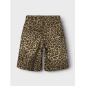NAME IT KIDS Rose Lange Shorts 4444 - Silver Mink / Leopard