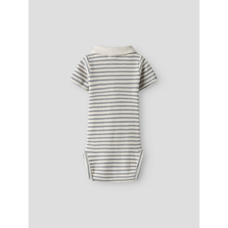 NAME IT BABY Jerimiah S/S Polo Bodystocking - Blue Mirage