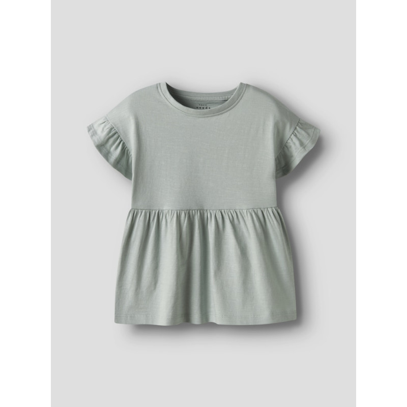 NAME IT MINI Vavina S/S Top - Aqua Gray