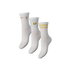 PIECES Tamera 3-Pak Strømper - Bright White