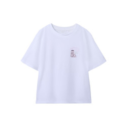 NAME IT KIDS Diana T-shirt - Bright White / Peach
