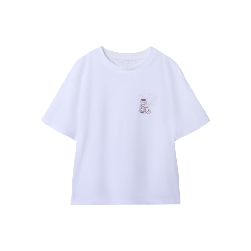 NAME IT KIDS Diana T-shirt - Bright White / Peach