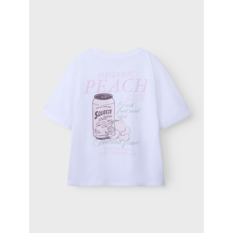 NAME IT KIDS Diana T-shirt - Bright White / Peach