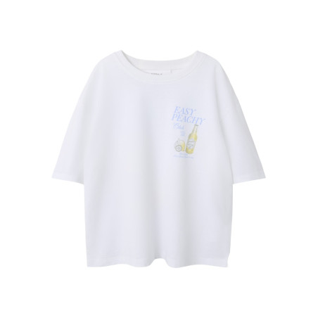 NAME IT KIDS Diana T-shirt - Bright White / Easy Peasy