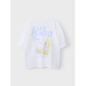 NAME IT KIDS Diana T-shirt - Bright White / Easy Peasy