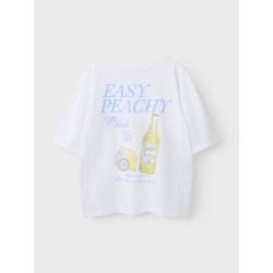 NAME IT KIDS Diana T-shirt - Bright White / Easy Peasy