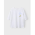 NAME IT KIDS Diana T-shirt - Bright White / Easy Peasy