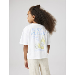 NAME IT KIDS Diana T-shirt - Bright White / Easy Peasy